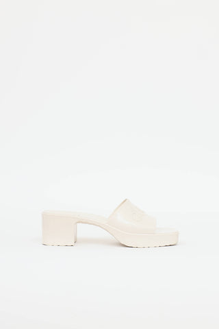 Gucci Rubber Logo Slide Sandal