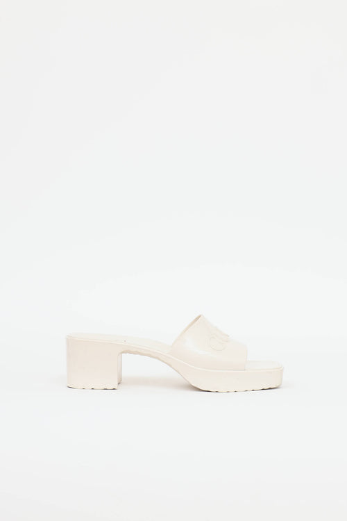 Gucci Rubber Logo Slide Sandal