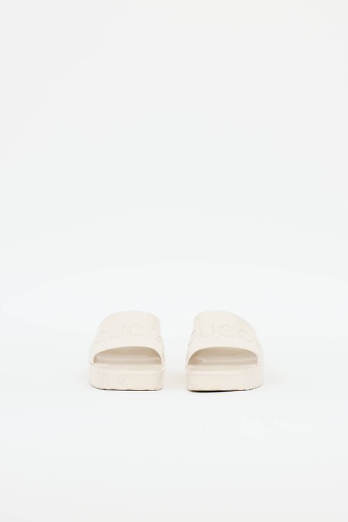 Gucci Rubber Logo Slide Sandal