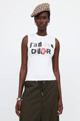 Dior SS 2003 Graphic Tank Top