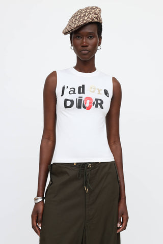 Dior SS 2003 Graphic Tank Top