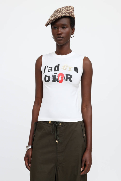 Dior SS 2003 Graphic Tank Top