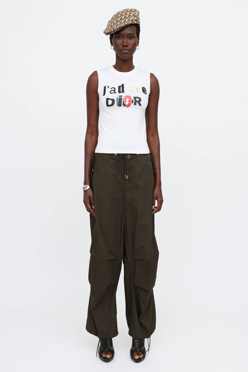 Dior SS 2003 Graphic Tank Top
