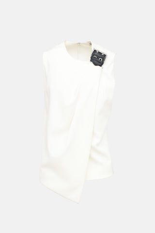 Balenciaga 2016 Draped Buckle Top