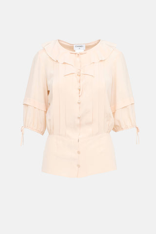 Chanel Cruise 2014 Silk Half Sleeve Blouse