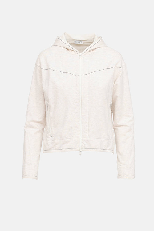 Brunello Cucinelli Monili Zip Hoodie