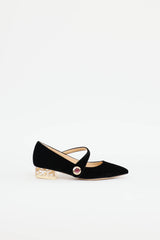 Charlotte Olympia Velvet Mary Jane Pump