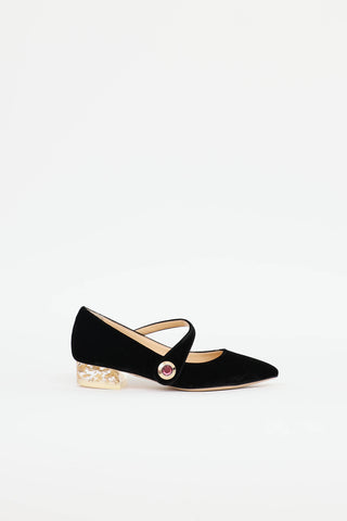 Charlotte Olympia Velvet Mary Jane Pump