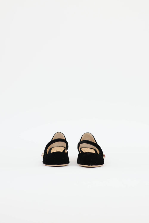Charlotte Olympia Velvet Mary Jane Pump