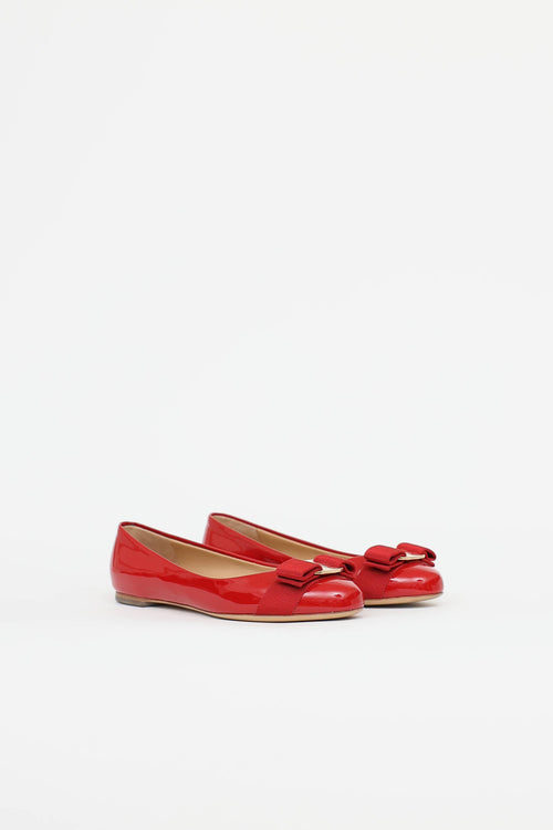 Ferragamo Patent Varina Flat
