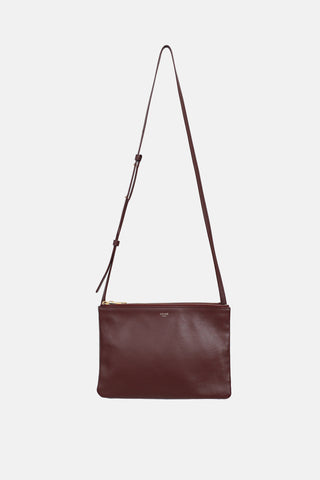 Celine Leather Large Trio Crossbody Bag