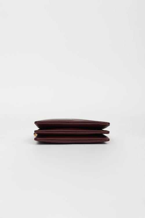 Celine Leather Large Trio Crossbody Bag