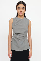Róhe Gingham Gathered Top