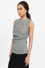 Róhe Gingham Gathered Top