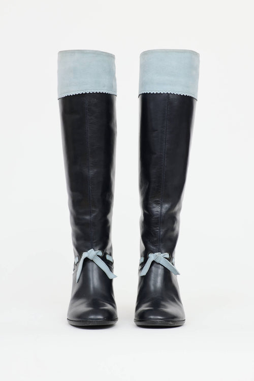 Marc Jacobs Leather Bow Boot