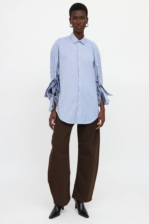 Y/Project Scrunch Sleeve Button Up Top