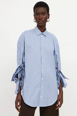 Y/Project Scrunch Sleeve Button Up Top