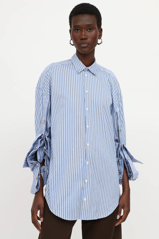 Y/Project Scrunch Sleeve Button Up Top