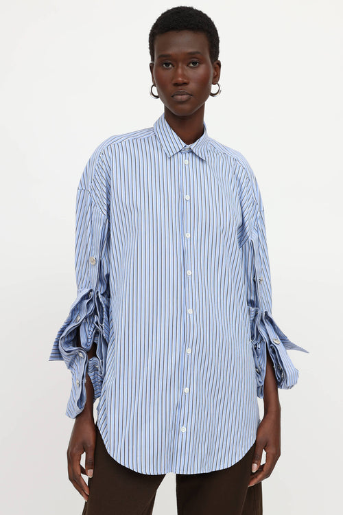 Y/Project Scrunch Sleeve Button Up Top