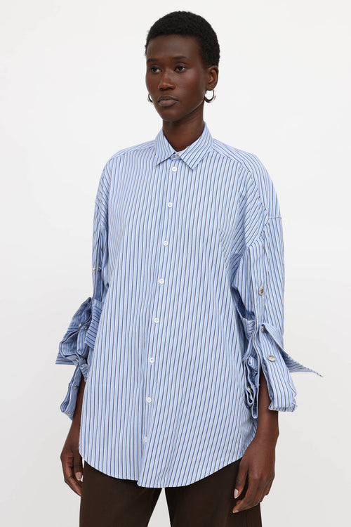 Y/Project Scrunch Sleeve Button Up Top