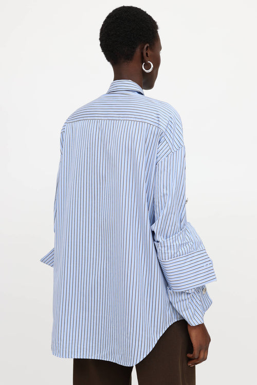 Y/Project Scrunch Sleeve Button Up Top