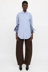 Y/Project Scrunch Sleeve Button Up Top