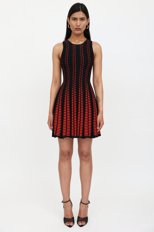 McQueen Knit Pleated Dress