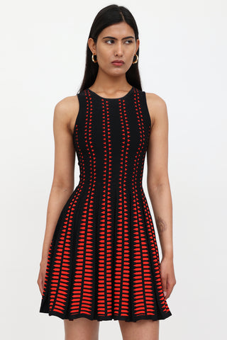 McQueen Knit Pleated Dress