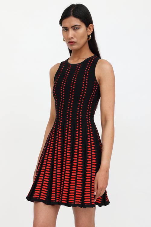 McQueen Knit Pleated Dress