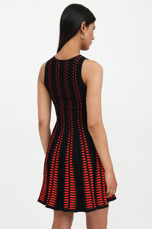 McQueen Knit Pleated Dress