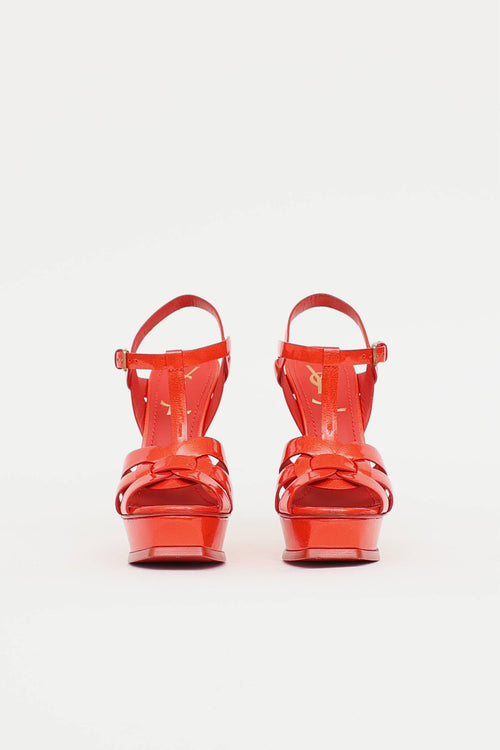 Saint Laurent Patent Tribute Sandal