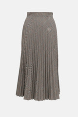 MM6 Maison Margiela Pleated Check Midi Skirt