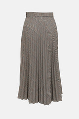 MM6 Maison Margiela Pleated Check Midi Skirt