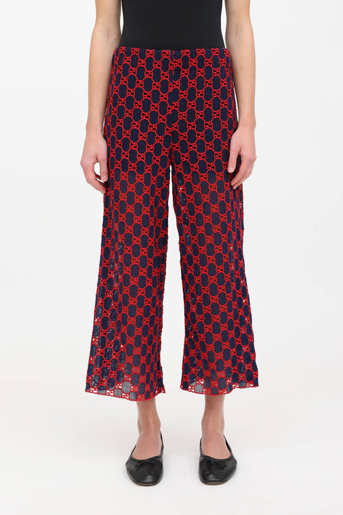 Gucci Monogram Eyelet  Pant