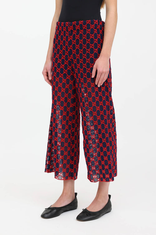Gucci Monogram Eyelet Pant
