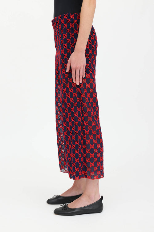 Gucci Monogram Eyelet Pant
