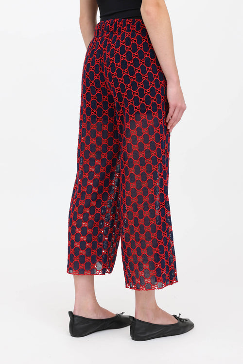 Gucci Monogram Eyelet Pant