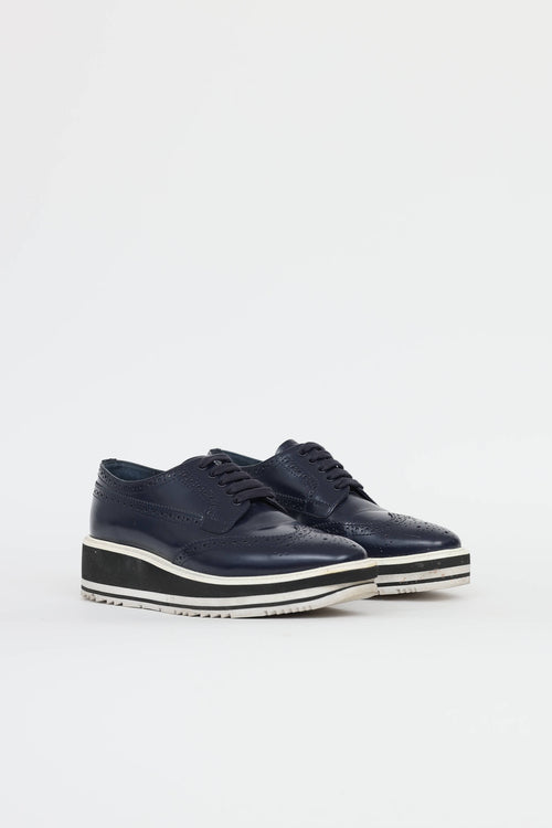 Prada Wingtip Platform Brogues