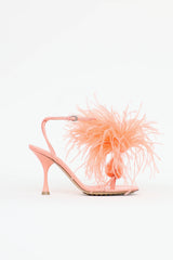 Bottega Veneta Wonderbird Nappa Flamingo Feather  Sandals