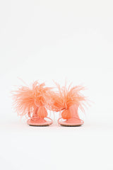 Bottega Veneta Wonderbird Nappa Flamingo Feather  Sandals