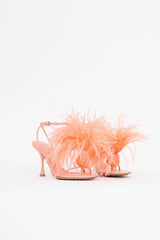 Bottega Veneta Wonderbird Nappa Flamingo Feather  Sandals