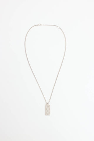 Gucci Sterling Siver GG Tag Necklace