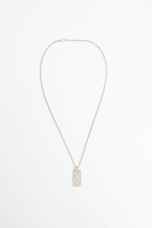 Sterling Siver GG Tag Necklace