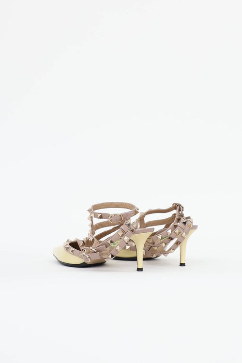 Valentino Patent Caged Rockstud Pumps