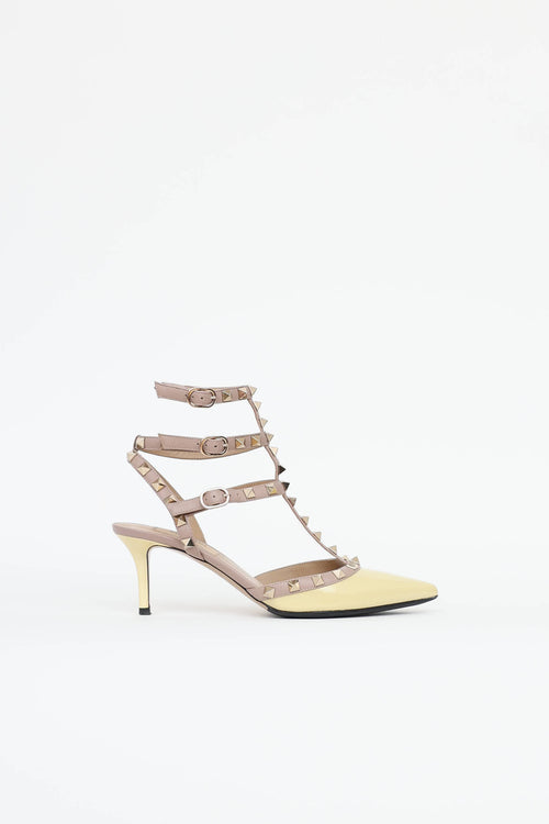 Valentino Patent Caged Rockstud Pumps