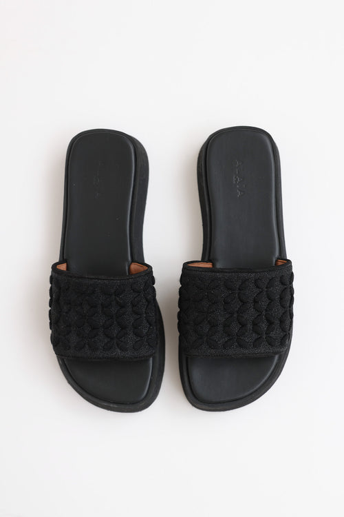 Alaïa Petal Knit Platform Sandal