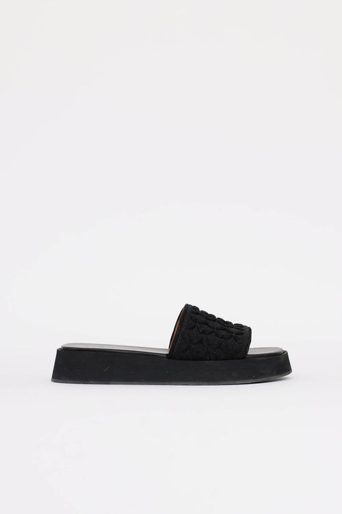 Alaïa Petal Knit Platform Sandal