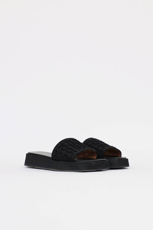 Alaïa Petal Knit Platform Sandal