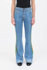 Gucci 2018 Web Flare Denim  Jeans