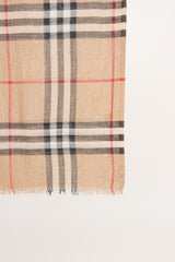 Wool Blend Check Scarf